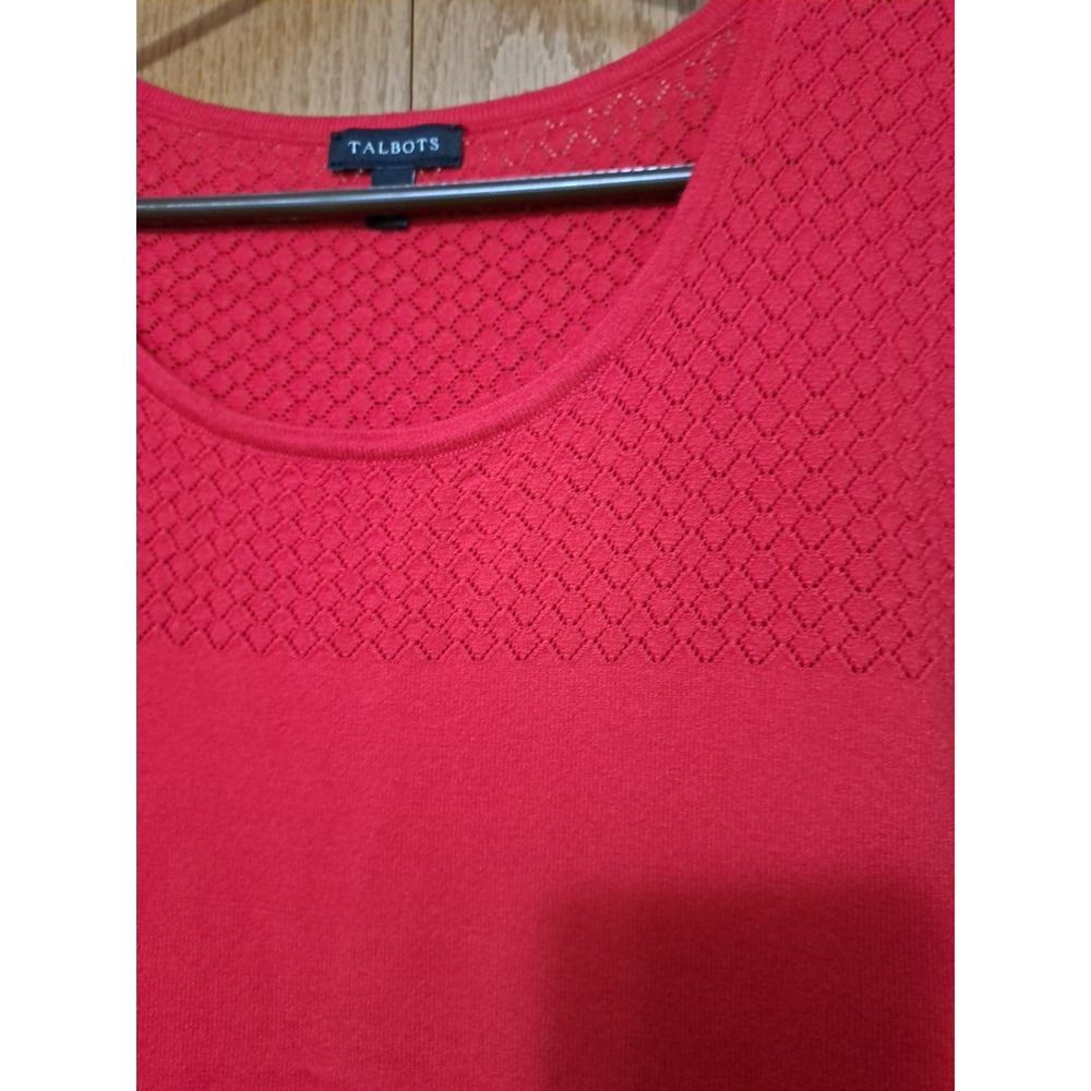 Talbots Women's Red Viscose Blend Sleeveless Top Shirt Tank Size Large - Picture 9 of 12